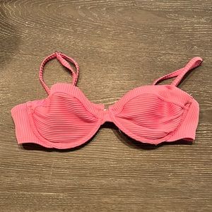 Pink Hollister Ribbed Underwire Bikini Top